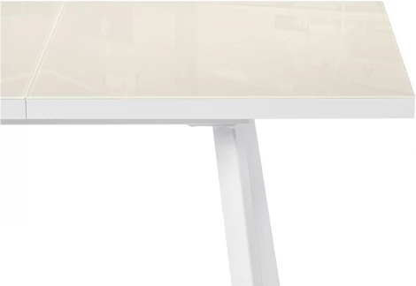 Кухонный стол Woodville Маккензи (Металл/Стекло,ЛДСП, Белый) 551090