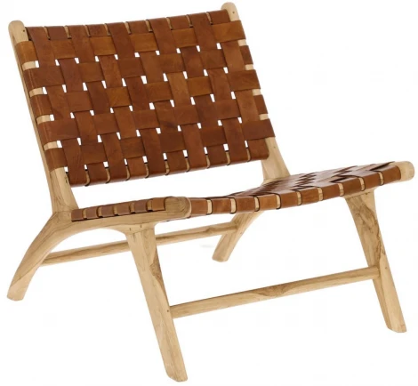 Кресло La Forma (ex Julia Grup) Calixta (Коричневый/ Тик,Дерево)