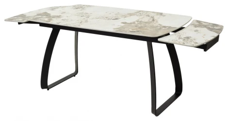 Стол LUGO 140 GLOSS LUXURY PANDORA SINTERED STONE/ BLACK