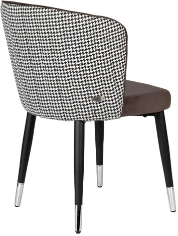 Стул велюр серый 54*57*80см с ч/б спинкой Garda Decor арт.30C-1232F GR