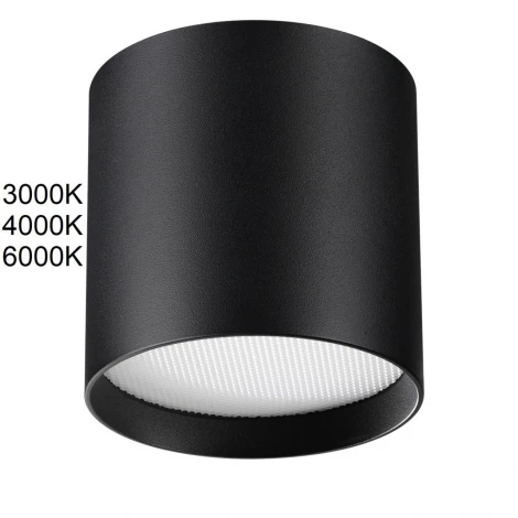 Потолочный светильник накладной Odeon Light Oben 7129/8CL черный/металл IP20 LED 8W 480Лм 3000K/4000K/6000K 120° 220V