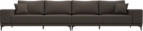Диван прямой Льюес Лонг (Коричневый/Рогожка) Лига Диванов арт.124252