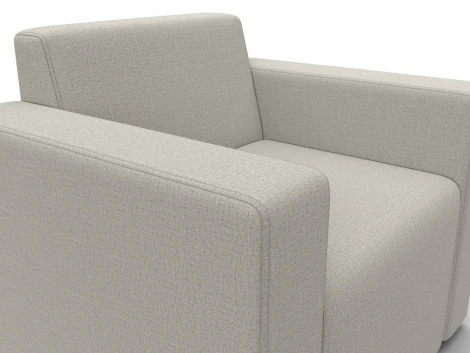 Кресло Лига-093 (ДСП,Брус,Фанера/Пластик/Рогожка/Бежевый) Лига Диванов 132460