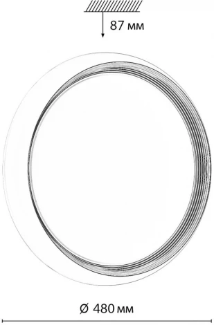 Настенно-потолочный светильник Sonex Tofiq White 7650/EL PALE SN пластик/белый/золотой LED 70Вт 3000-6000К D480 IP43 пульт ДУ (220V, круглые)
