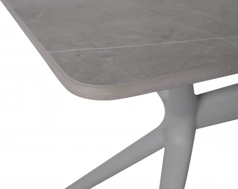 Стол обеденный обеденный JET CERAMIC прямоугольный 120*80 (Термопластичный полимер, Серый) FF Grigio Pietra di luna 80х120