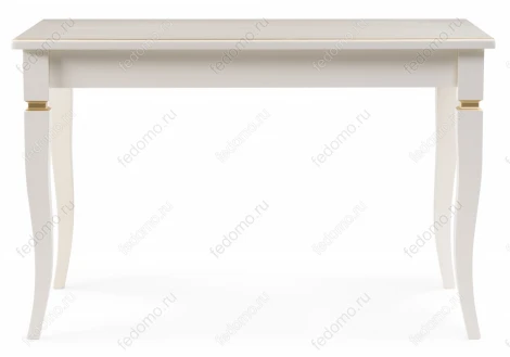 Деревянный стол Woodville Лорентайн слоновая кость / золото 438344