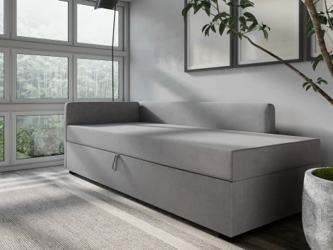 Диван-кровать Arsko Велес Угол левый велюр серый