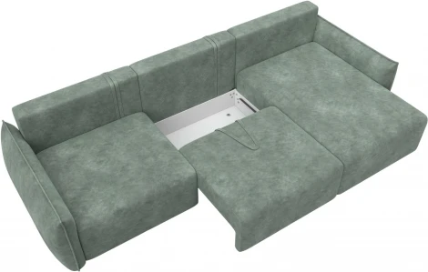 Диван угловой Лига-051 НПБ Лонг угол универсальный Лига Диванов (Велюр) арт.128727