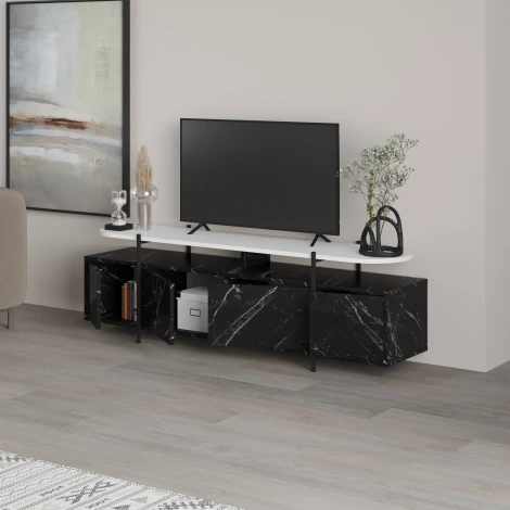 ТВ тумба HANLEY TV STAND (Дерево/Белый) LEVE