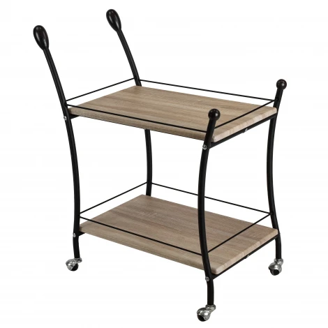 Стол сервировочный Марко дуб сонома/эбеновое дерево/черный Mebelik 009361