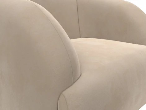 Кресло Лига-041 (Бежевый/Велюр) Лига Диванов арт.121945