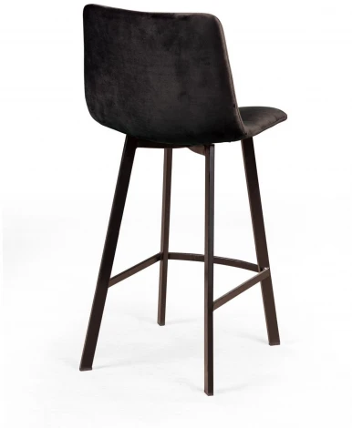 Стул полубарный UNO, бархат антрацит 14 / чёрный профиль Top Concept UNO 74979