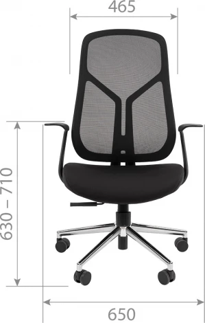 Компьютерное кресло CHAIRMAN CH588 (Металл,Пластик,Ткань,Сетка/Черный)