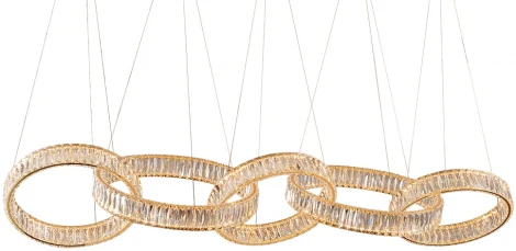 Подвесной светильник большой Newport 8240 8245/S gold NEW (LED, 220V, хрусталь, на тросе)