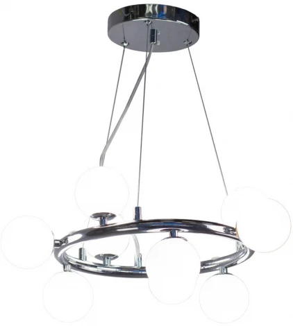 Подвесной светильник AM Group AM488 CH D500 (на тросе, шар, молекулы)