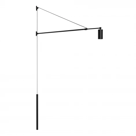 Настенный светильник светодиодный SP-KANEL-WALL-6W Warm3000 (BK, 36 deg, 230V, TELESCOPIC) (Arlight, IP20 Металл) 059601