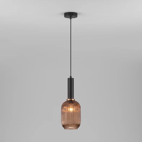 Подвесной светильник Eurosvet Bravo 50181/1 янтарь (220V, на проводе, круглые)