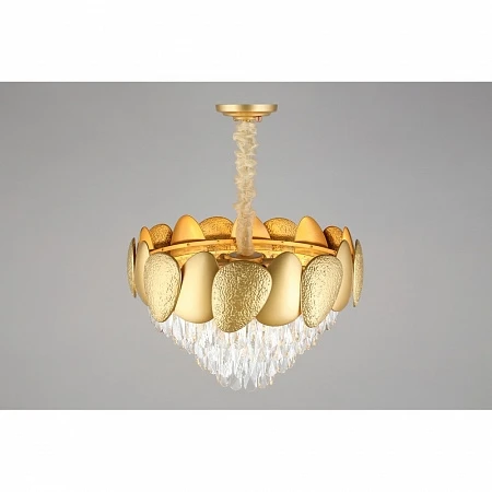 Подвесная люстра Omnilux Ardea OML-66903-09 (220V, хрусталь, на цепи)