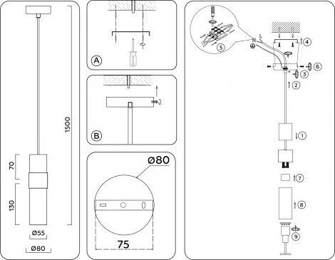 Подвесной светильник Ambrella HIGH LIGHT LH55101