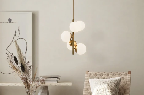 Потолочная люстра на штанге Zing FR5199PL-05BS1 Freya