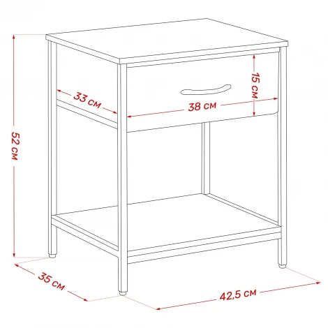 Комод Leset Линкс с ящиком и полкой (к/з), Каркас Белый, ящики Белые (Металл,Экокожа/Белый) арт.2500000198106
