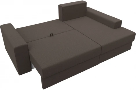 Диван угловой Майами правый угол (Коричневый/Рогожка) Лига Диванов арт.121158
