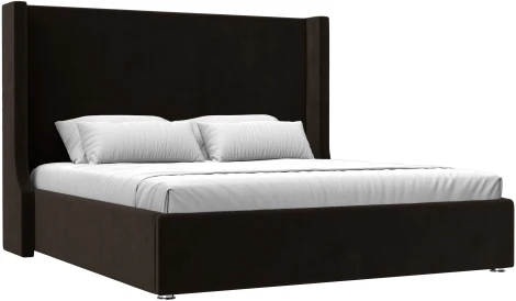 Кровать интерьерная Ларго 180 (Коричневый/Микровельвет) Лига Диванов арт.120733