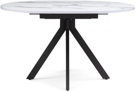 Деревянный стол Woodville Бетина мрамор белый / черный 504210