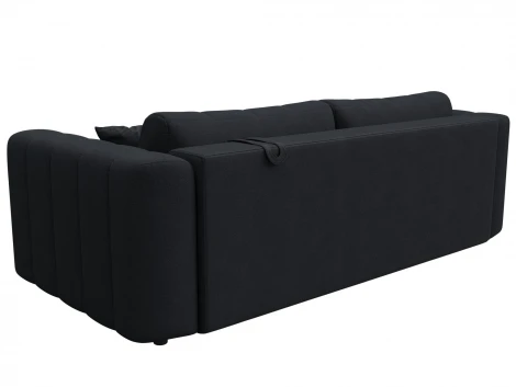 Диван прямой Лига-062 НПБ (ДСП,Фанера,ХДФ/Пластик/Замша/Темно-серый) Лига Диванов 130280