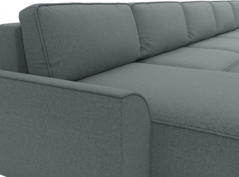 Диван п-образный Лига-048 НПБ МегаЛонг Лига Диванов (Рогожка) арт.128316