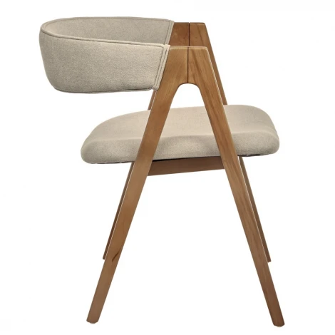 Стул Alan латте букле с ножками цвета орех Bradex Home арт.RF 0818