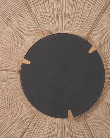 Круглое зеркало Damira из джута с натуральной отделкой Ø 60 см La Forma (ex Julia Grup) арт.116832