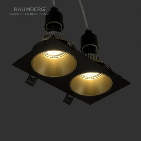 Встраиваемый светильник Raumberg DIP M2 Black/Gold
