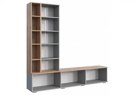 ТВ-тумба Филеста шиншилла серая / дуб вотан 664896