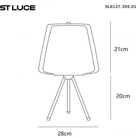 Настольная лампа ST Luce Pandora SL6127.304.01 Латунь/Белый, Прозрачный LED 1*16W 3000K (220V)