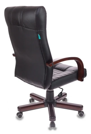 Кресло руководителя Бюрократ KB-10WALNUT черный эко.кожа крестовина металл/дерево