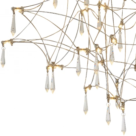 Потолочная люстра светодиодная ST Luce Gravetta SL6601.102.78 Хром/Прозрачный LED 78*0,35W 3000K (220V)