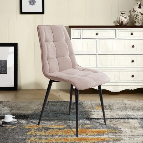 Стул UNO soft, бархат пепельно-серый 25 / чёрный конус Top Concept soft 77589