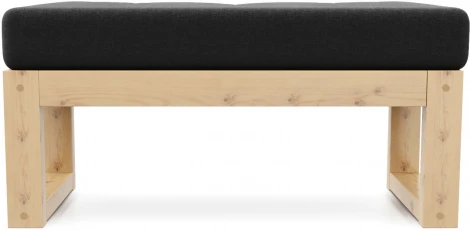 Банкетка Arsko Амбер сосна черная рогожка