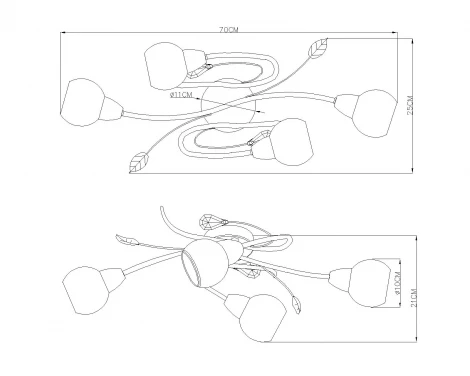 Потолочная люстра Globo Lilly 60209-4 (220V)