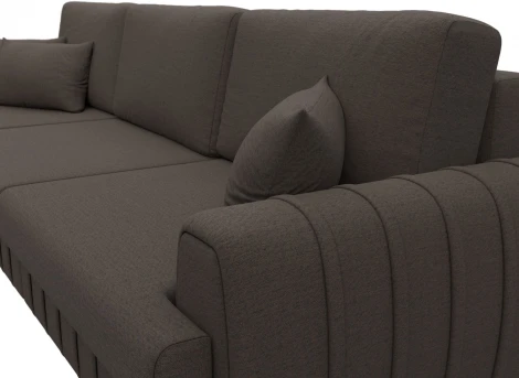 Диван угловой Лига-057 НПБ Лонг угол левый Лига Диванов (Рогожка) арт.129293L