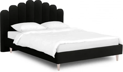 Кровать Queen II Sharlotta L 1600 ОГОГО (арт.577069), (Ткань/Черный)