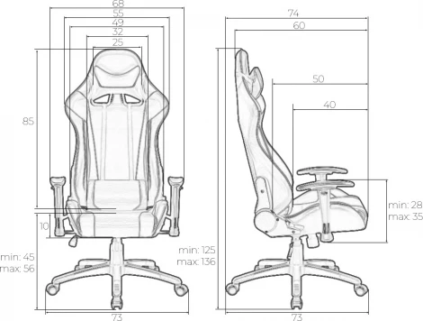Кресло игровое DOBRIN BRIAN (черно-синее)