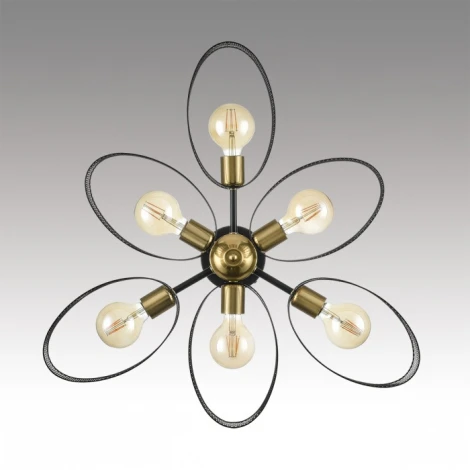 Потолочная люстра на штанге Lumion Vivana 8153/6C черный/медный, металл Е27 6*60W 220V