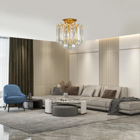 Потолочная люстра на штанге Escada Valery 2111/2P E14*40W Gold