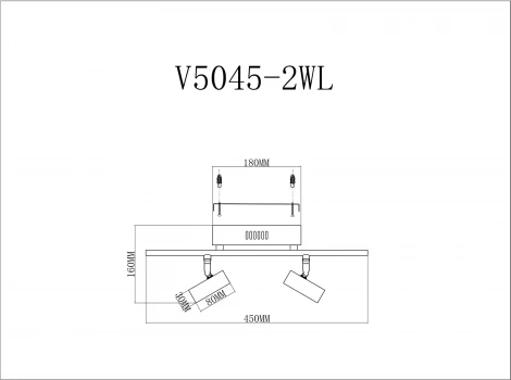 Спот на штанге Moderli Right V5045-2WL (LED, 220V)