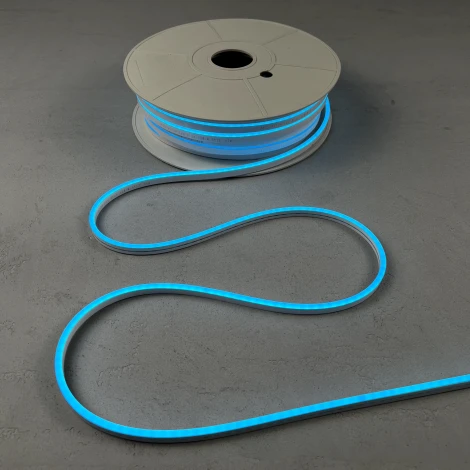 Односторонний Гибкий Неон 8х16мм Небесно-Голубой 12В, IP65 Laitcom FR-23519