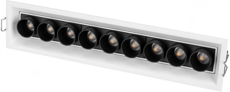 Светильник линейный встраиваемый LED MS-ORIENT-BUILT-TURN-TC-S67x300-20W Day4000 (WH-BK, 30 deg, 230V) (Arlight, IP20 Металл) 032231