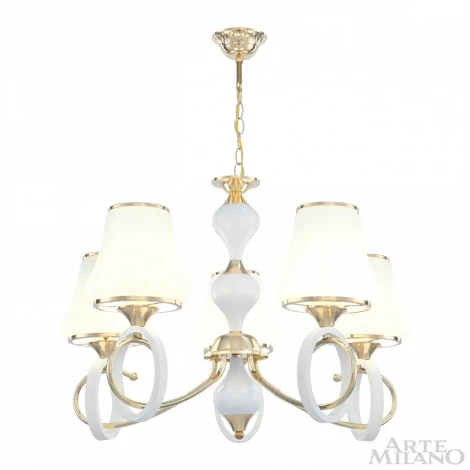 Подвесная люстра Arte Milano Florentia-2387 302387/5 Wh/Gd (220V, на цепи)