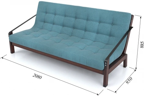 Диван Arsko Локи орех голубая рогожка